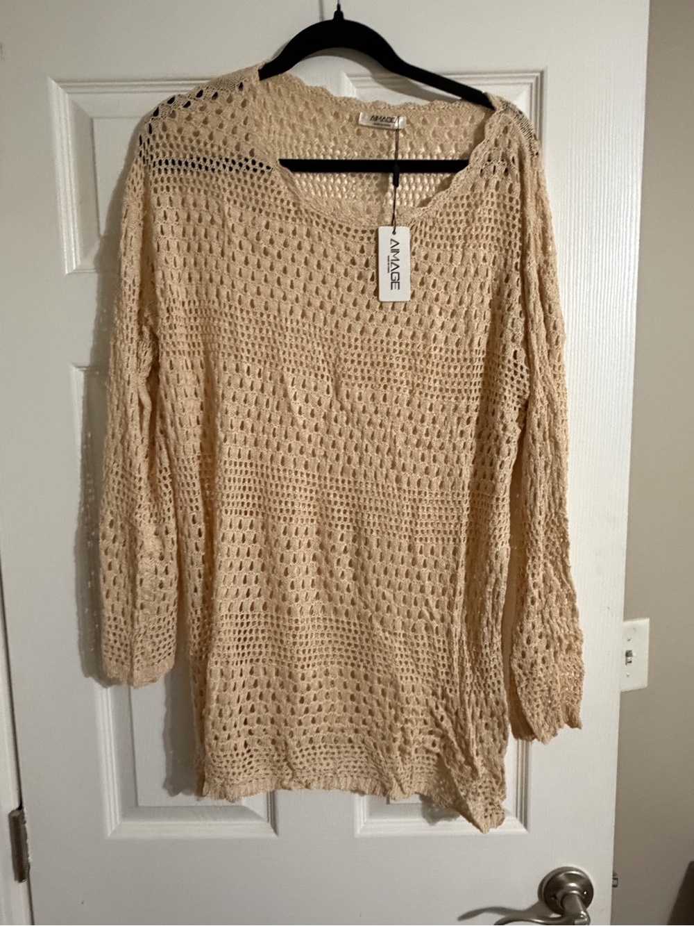 NWT‼️ AI'MAGE Crochet Swim Cover Up Long Sleeve